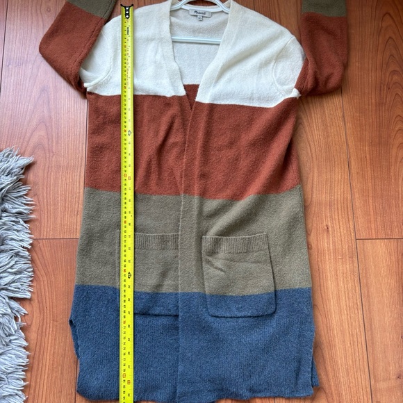 MADEWELL Kent Colorblock Long Cardigan Size xxs - Picture 5 of 9